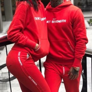 Track suit bright red